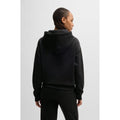 Black - Back - Hugo Womens-Ladies Delfinia Stacked Logo Embroidered Hoodie