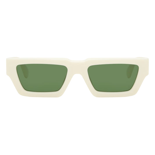 White-Green - Front - Off White Womens-Ladies Manchester Rectangle Sunglasses