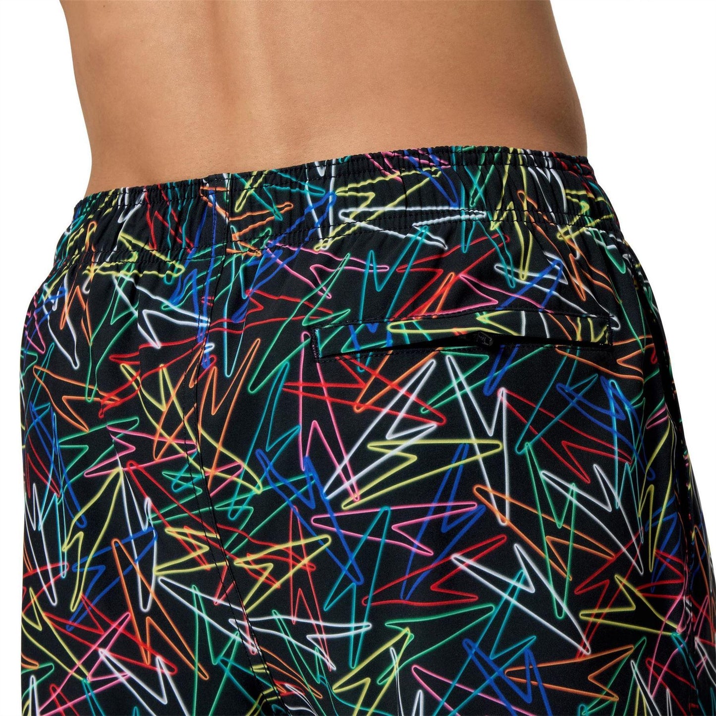 Black-Red - Lifestyle - Speedo Mens Printed Swim Shorts