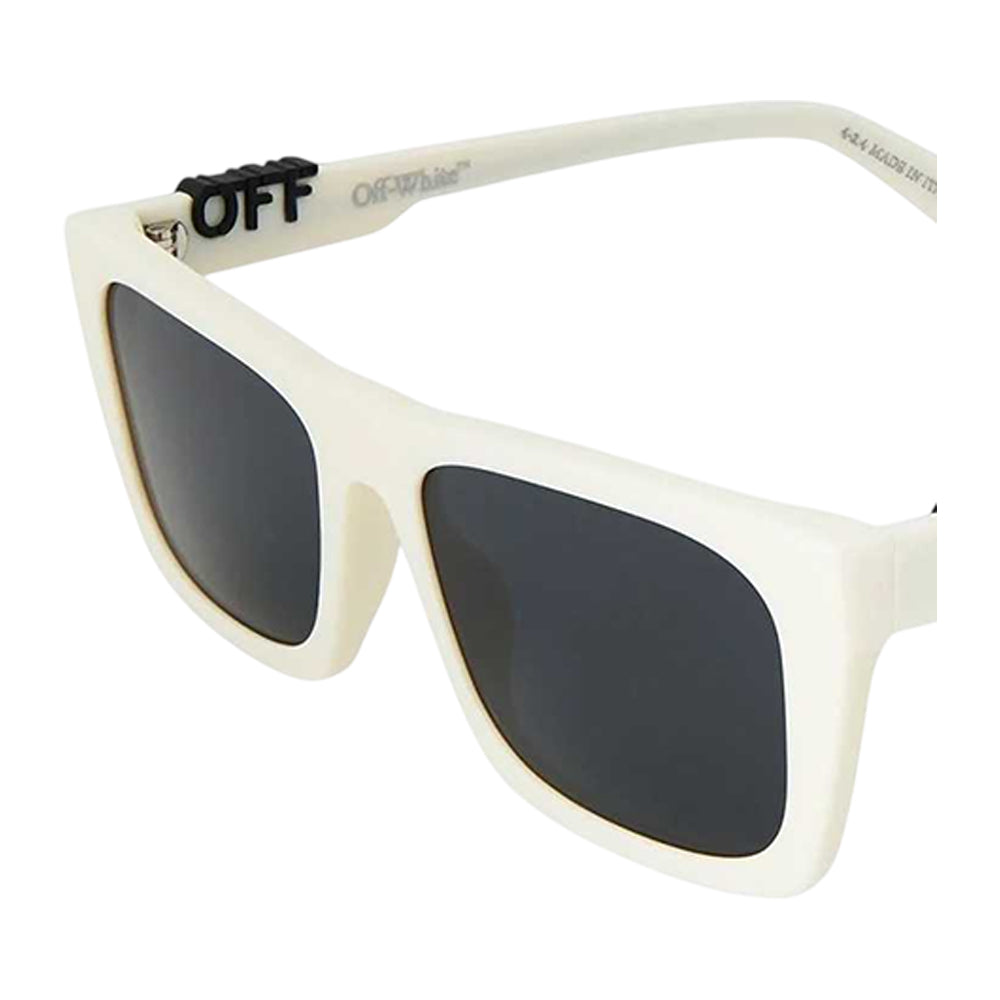 White-Dark Grey - Back - Off White Womens-Ladies Off UV Protection Square Sunglasses