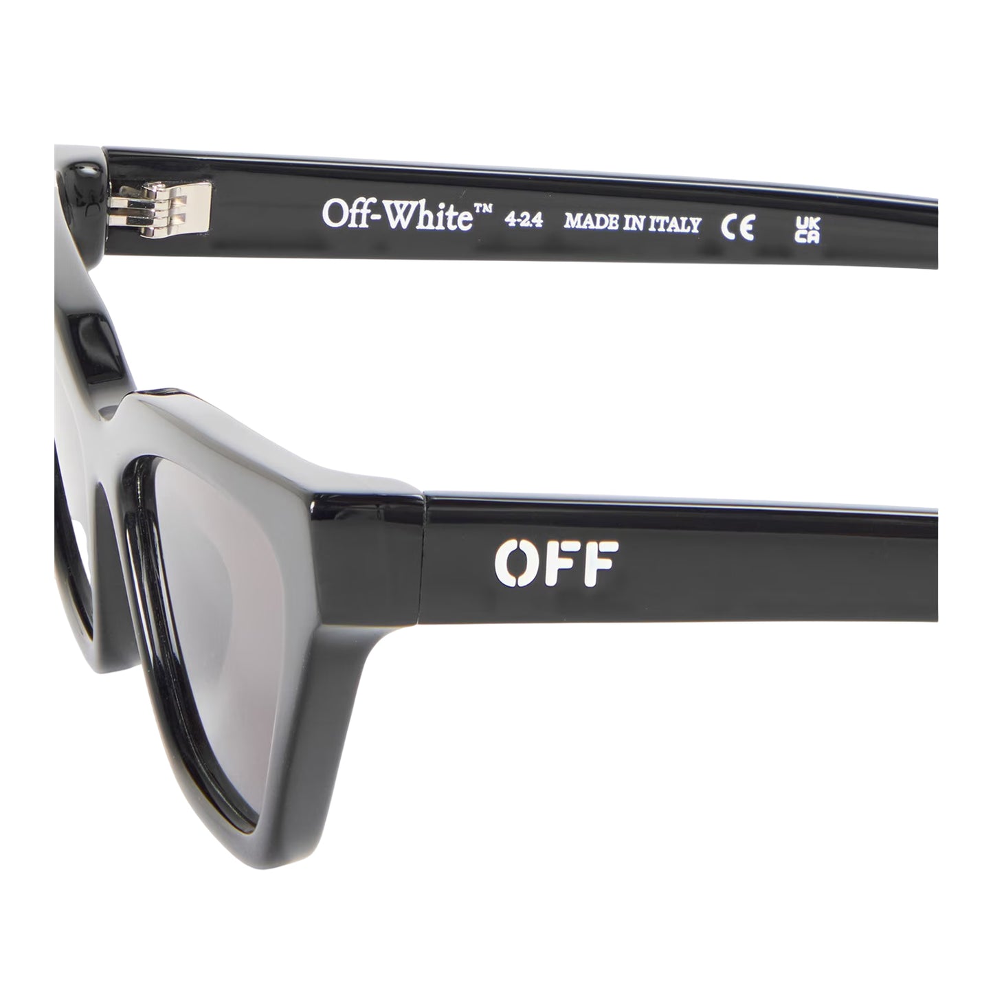 Black-Dark Grey - Side - Off White Womens-Ladies Madison Cat Eye Sunglasses