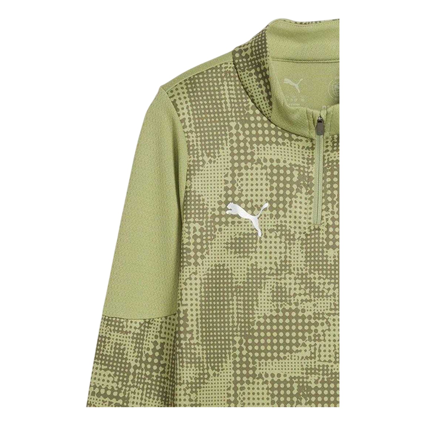 Green - Side - Puma Childrens-Kids Teamcup Fleece Top