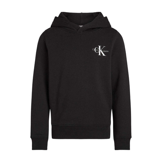 Black - Front - Calvin Klein Childrens-Kids Logo Hoodie