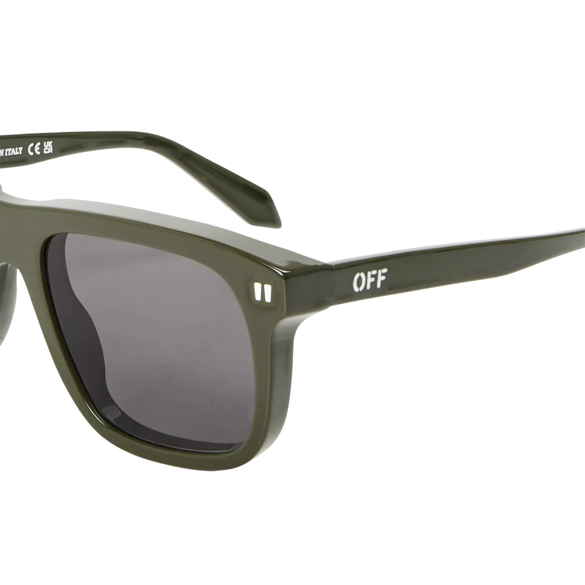 Military Green - Side - Off White Mens Clearwater Sunglasses