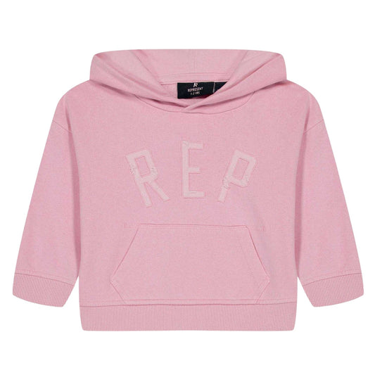 Candy Pink - Front - Represent Childrens-Kids Logo Hoodie