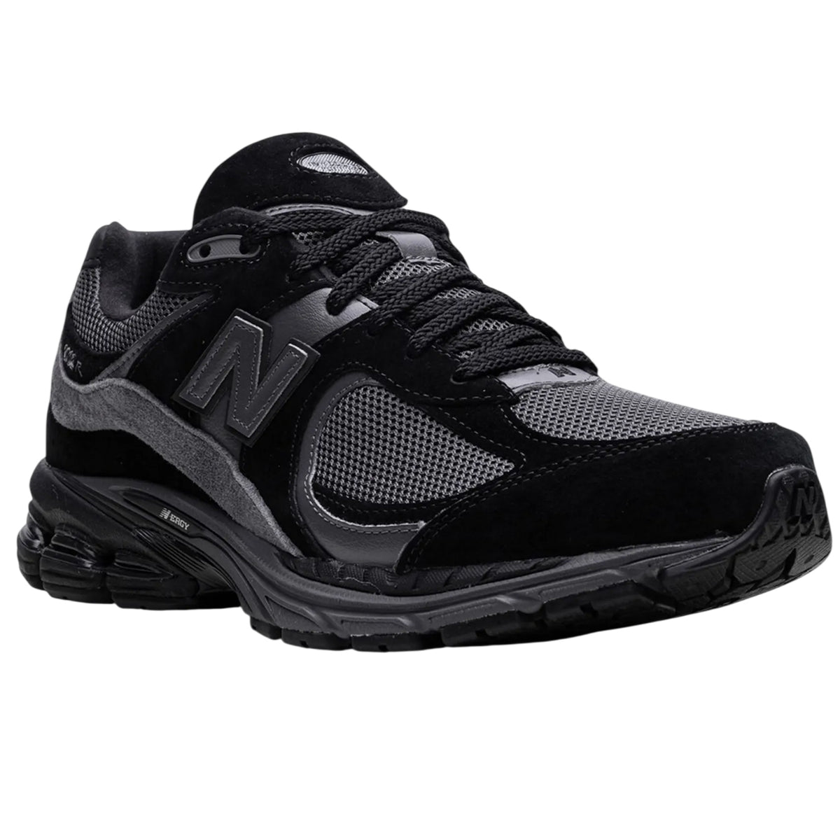 Black - Side - New Balance Childrens-Kids 2002 Suede Trainers
