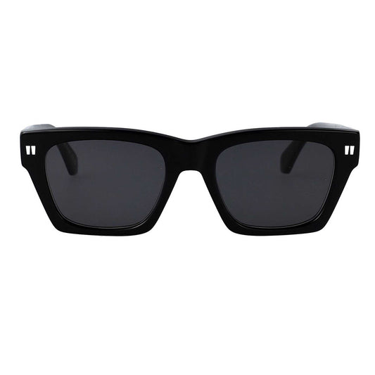 Black-Dark Grey - Front - Off-White Womens-Ladies Valdez Square Frame Sunglasses