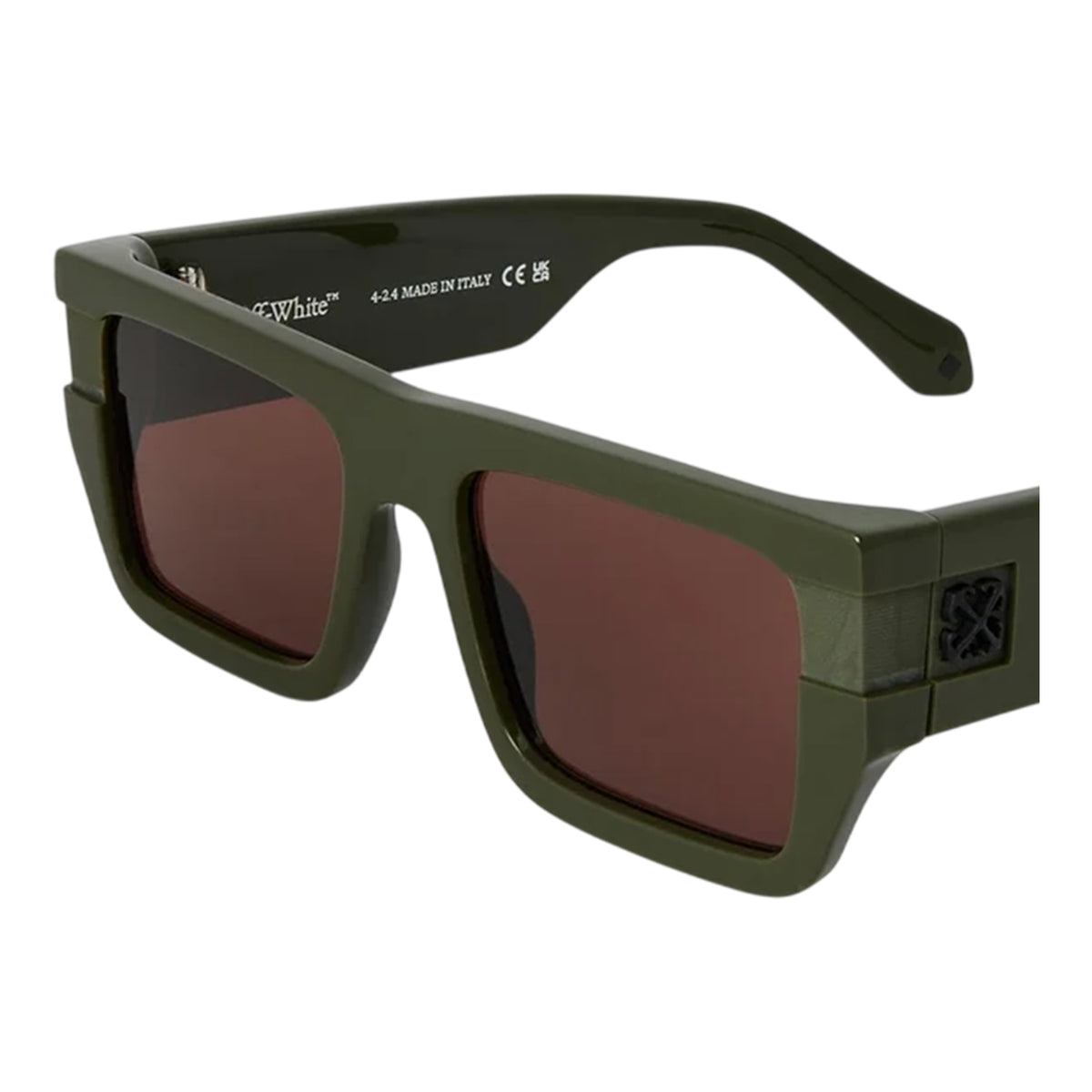 Military Green - Side - Off White Mens Chester Square Frame Sunglasses