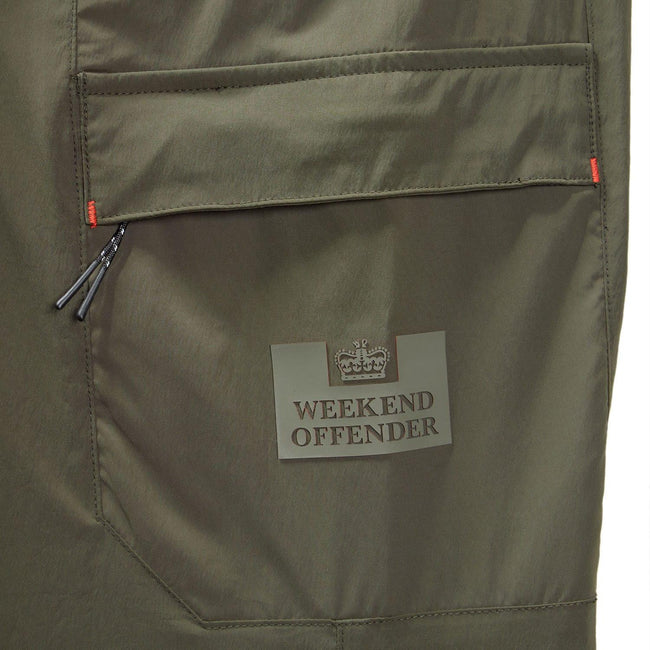 Green - Side - Weekend Offender Mens Tulum Technical Combat Trousers