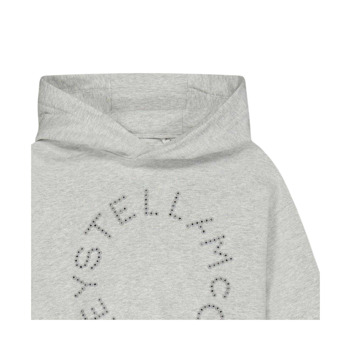 Grey - Side - Stella McCartney Childrens-Kids Logo Overhead Hoodie