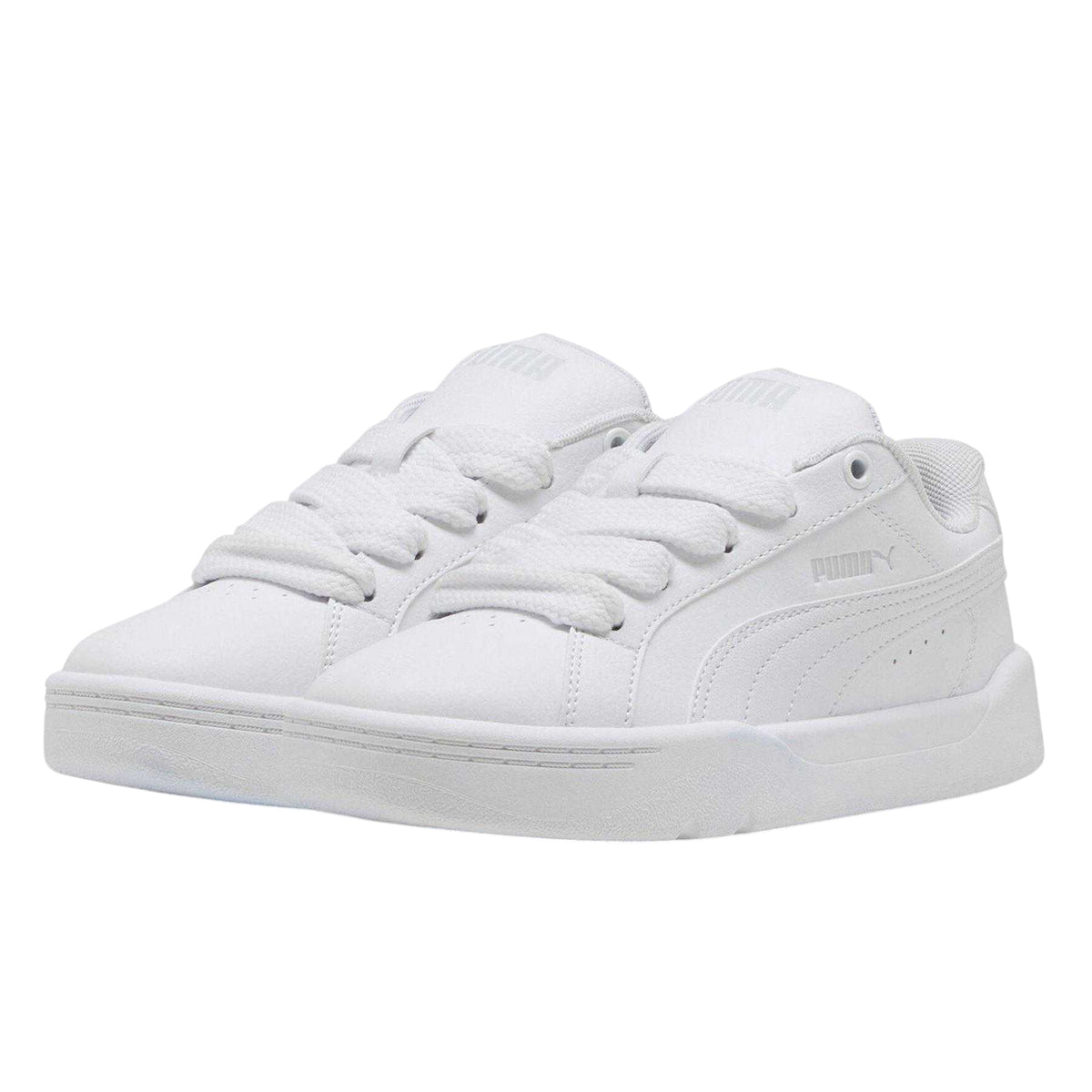 White - Close up - Puma Childrens-Kids Park Lifestyle Low Trainers