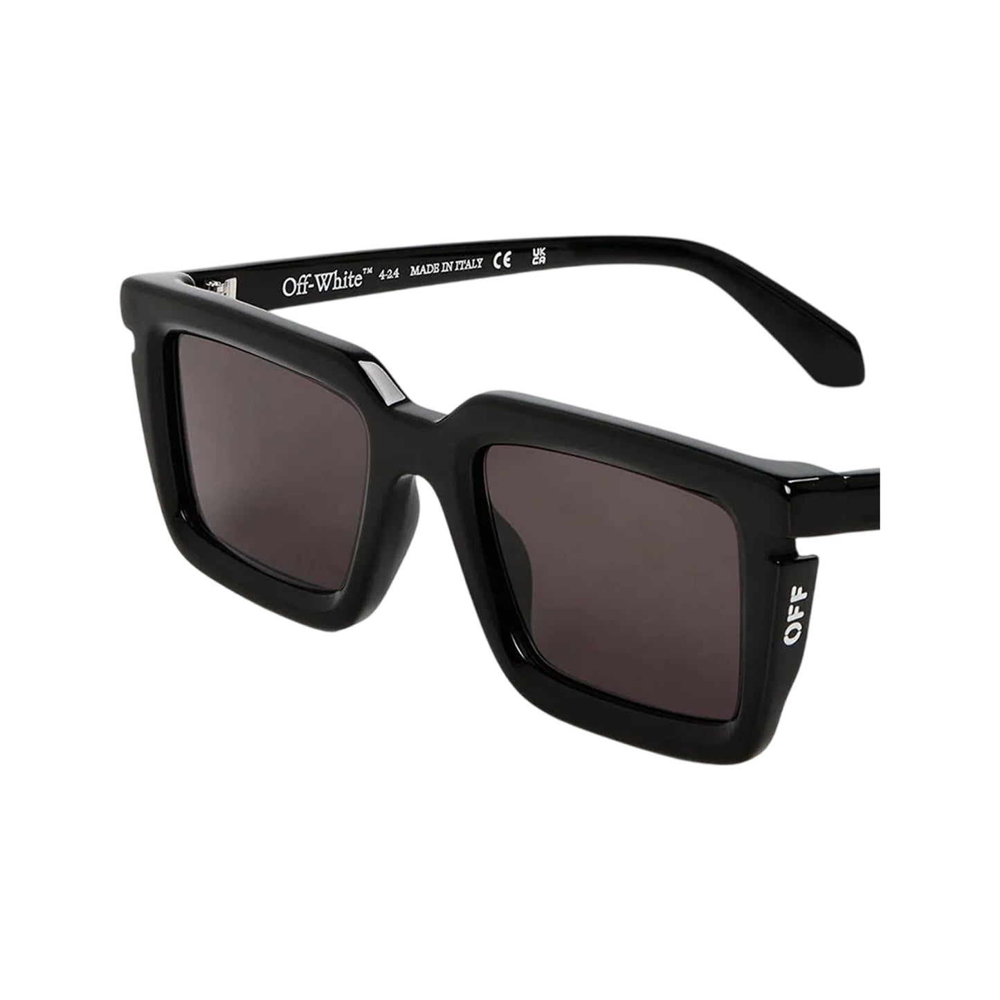 Black-Dark Grey - Back - Off White Unisex Adult Tucson Square Sunglasses