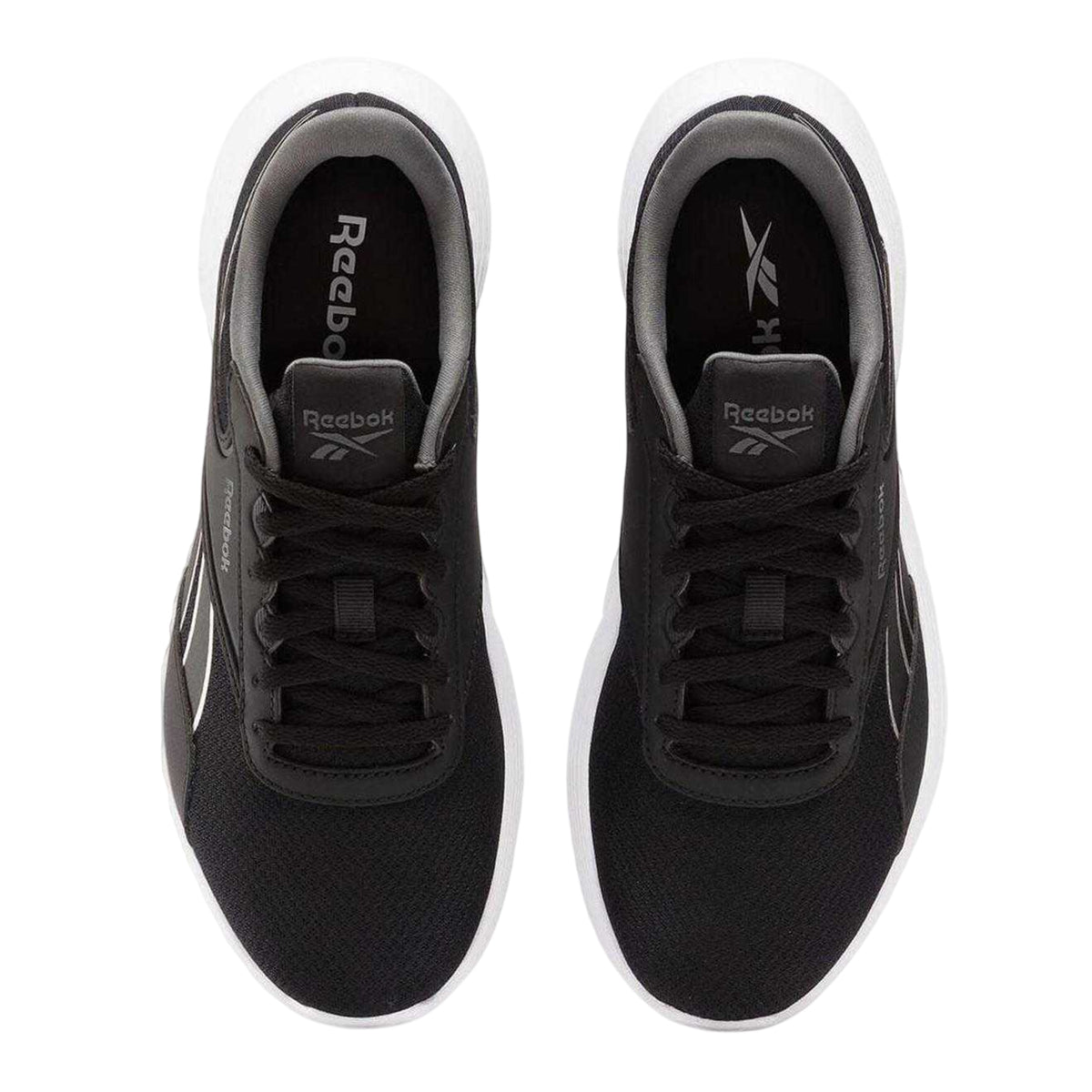 Black-White - Side - Reebok Mens Lite 4 Running Shoes