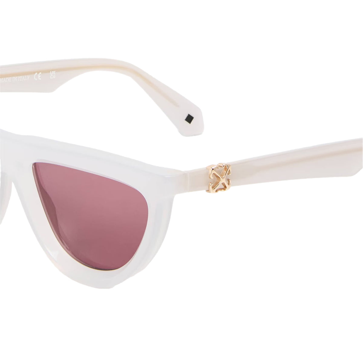 Grey-Burgundy - Side - Off White Off Jasper Cat Eye Sunglasses