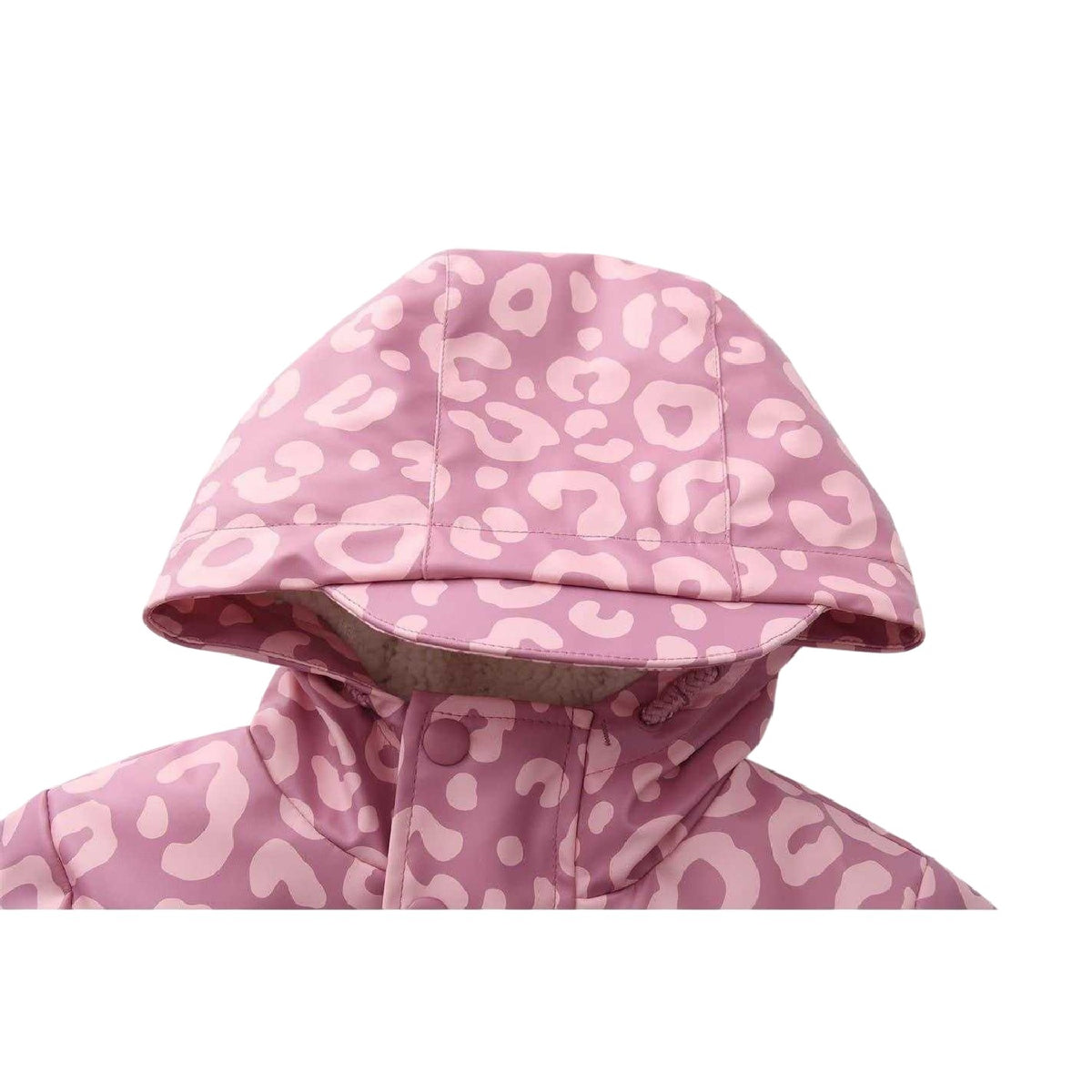 Pink - Side - Gelert Childrens-Kids Leopard Print Raincoat