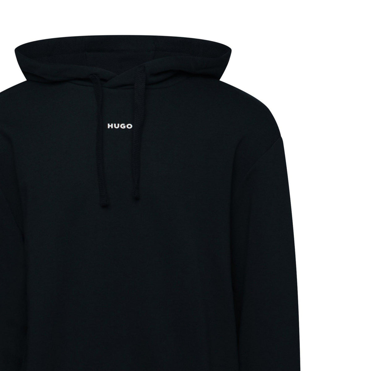 Dark Blue - Side - Hugo Mens Dapo Logo Hoodie