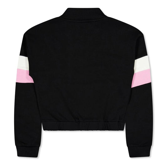 Jet Black - Front - Guess Childrens-Kids Sweat Jacket