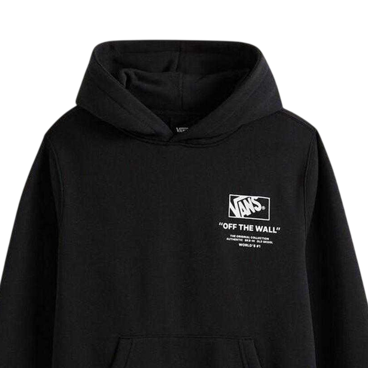 Black - Side - Vans Childrens-Kids Off The Wall Back Logo Hoodie