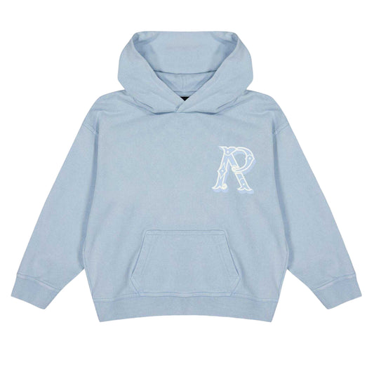 Mountain Blue - Front - Represent Childrens-Kids Western Initial Hoodie