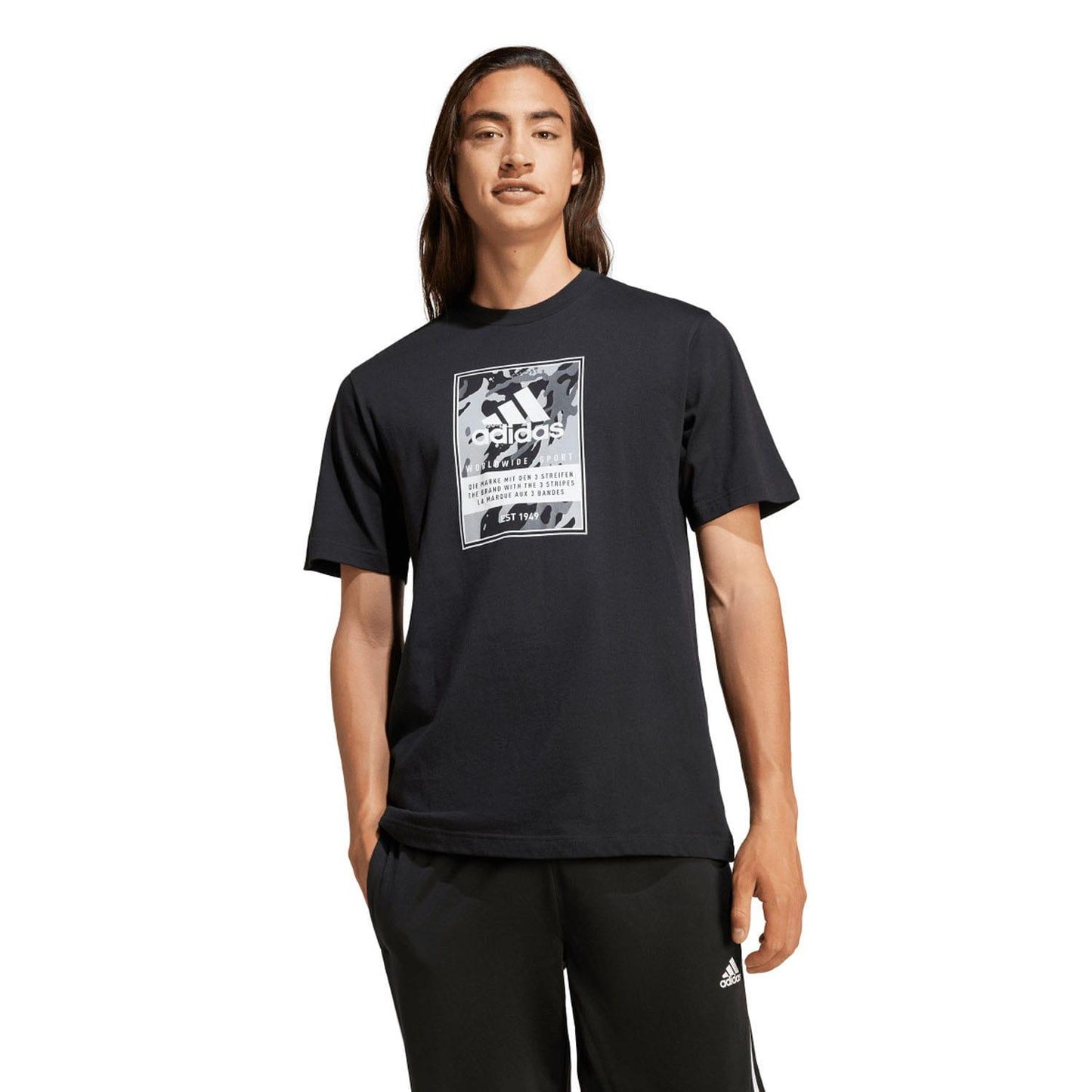 Black - Pack Shot - Adidas Mens Badge Of Sport T-Shirt