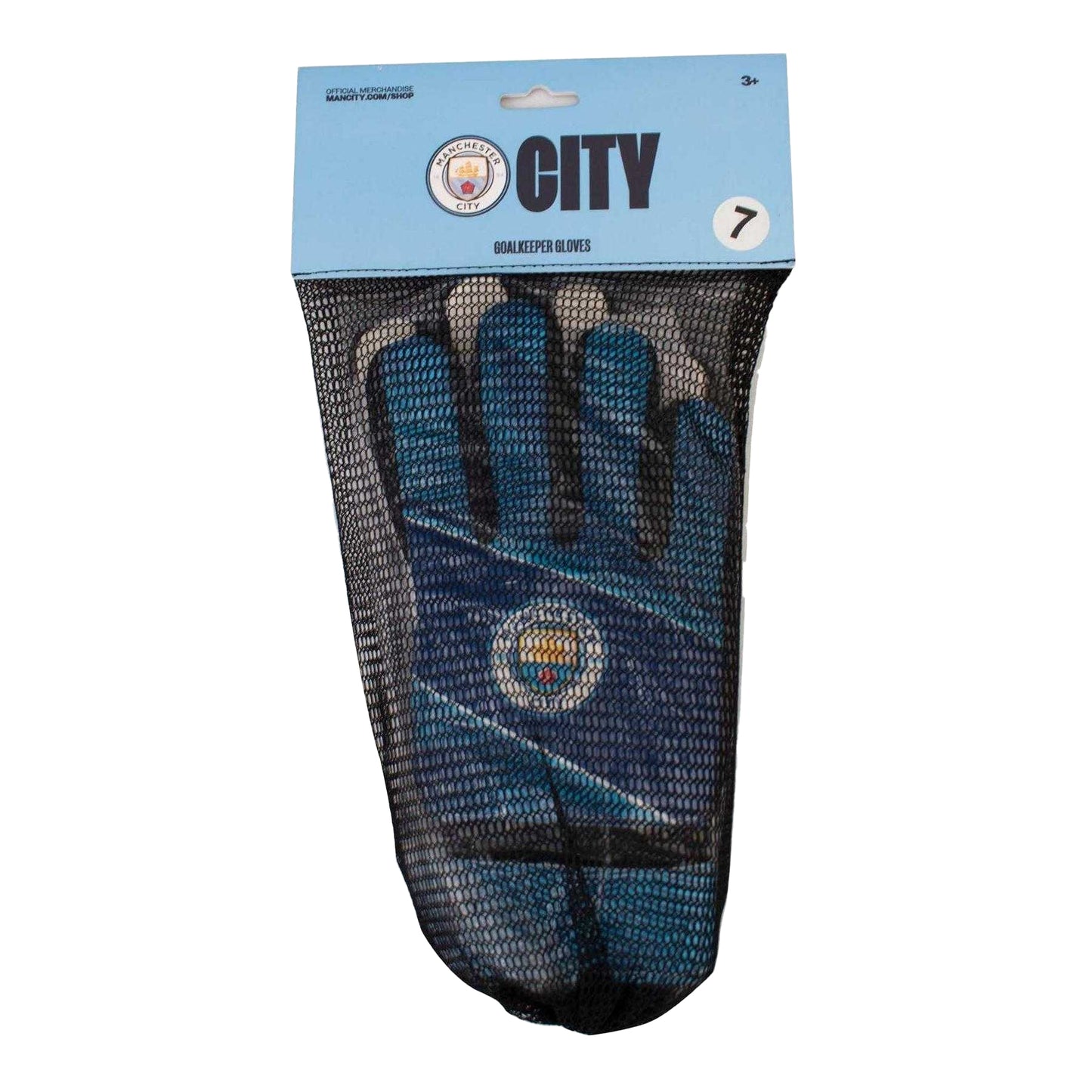 Blue - Lifestyle - Team Childrens-Kids Fuse Manchester City FC Goalkeeper Gloves