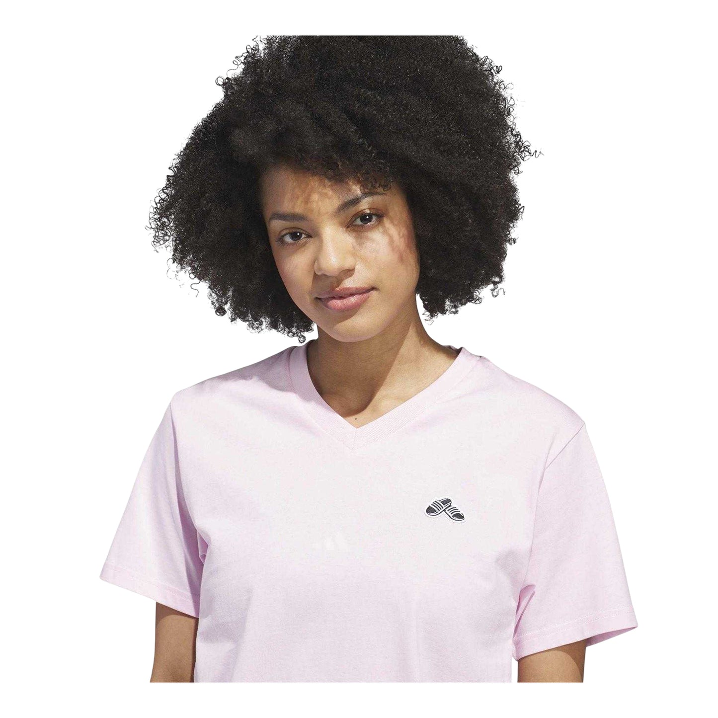 Pink - Lifestyle - Adidas Mens Slider V Neck T-Shirt