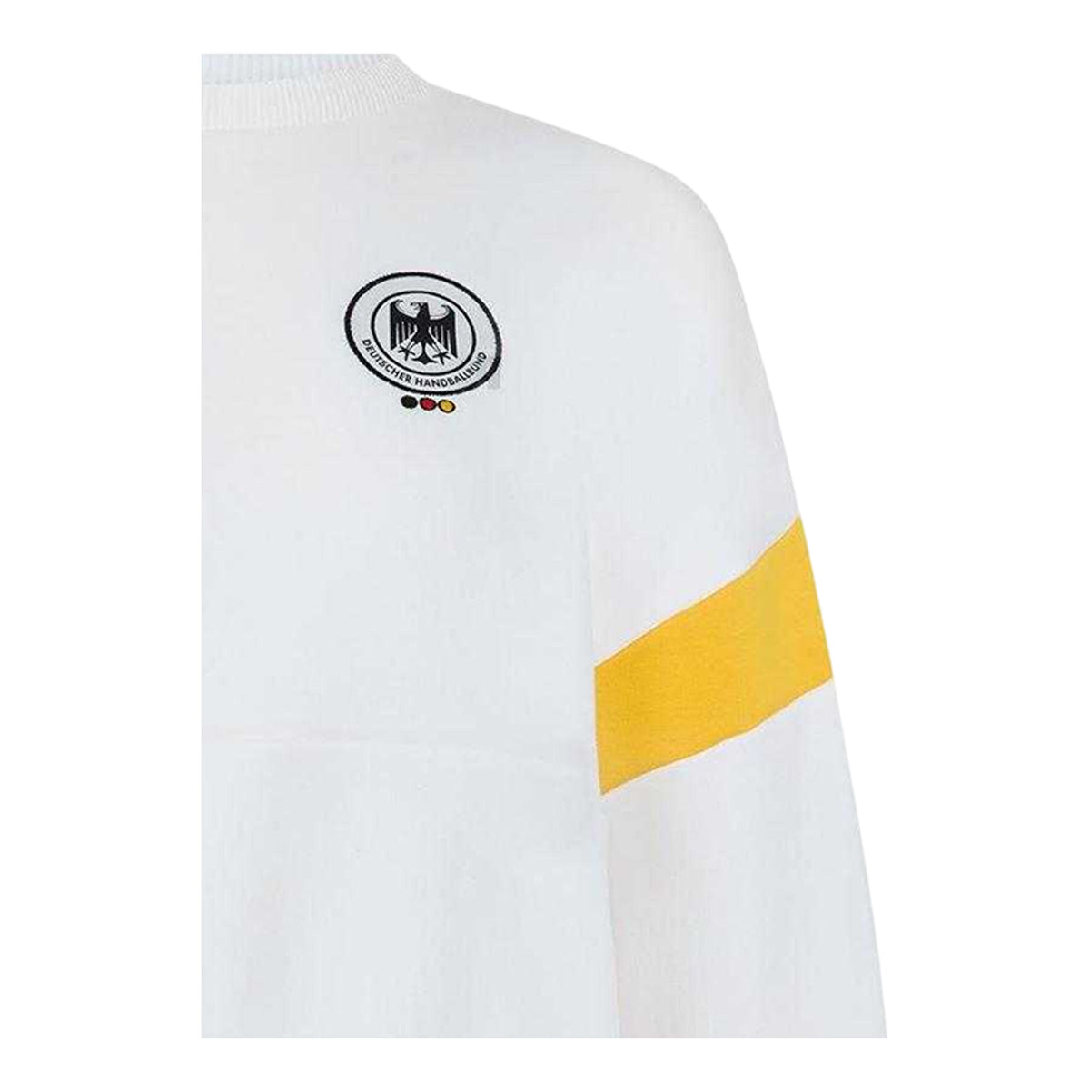 White-Black - Side - Puma Womens-Ladies Dhb Archive Crew Neck Crop Sweatshirt