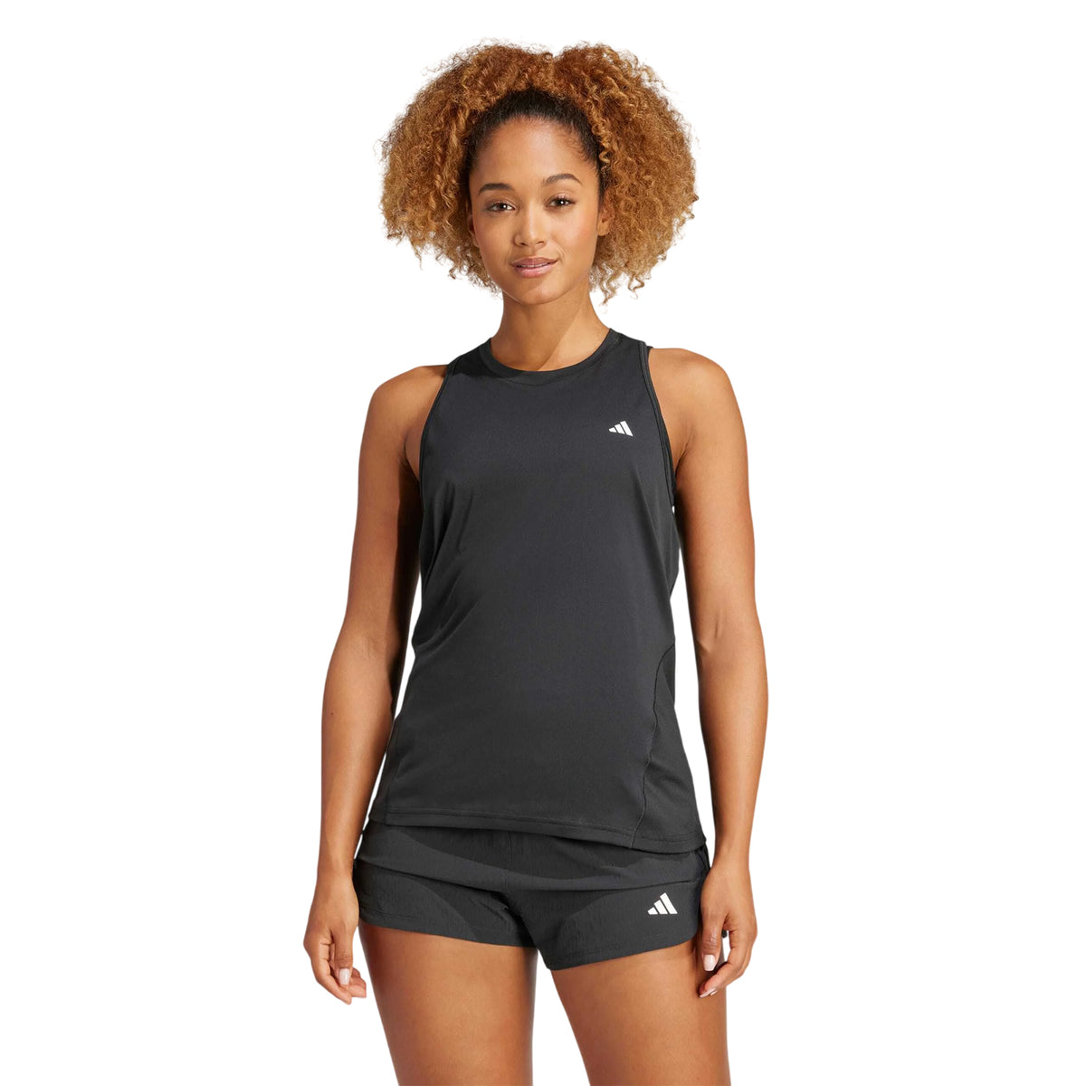 Black - Side - Adidas Womens-Ladies Training Tank Top