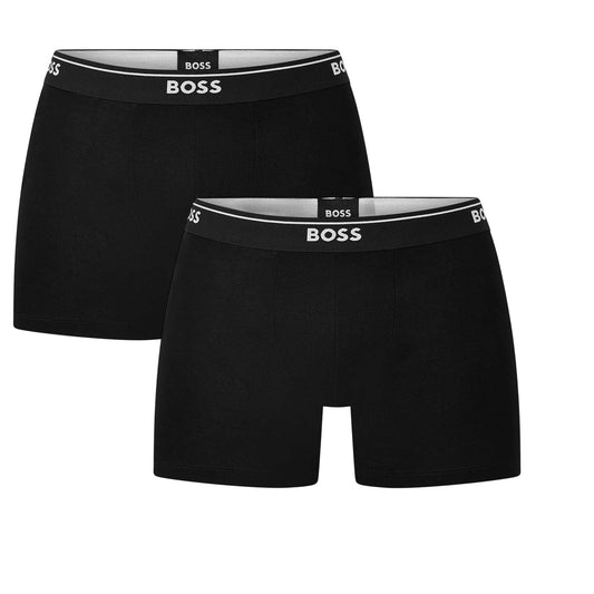 Black - Front - Boss Mens Boxer Briefs (Pack of 2)
