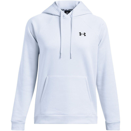 Blue - Front - Under Armour Womens-Ladies Logo Raglan Pullover Hoodie