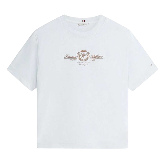 Blue - Front - Tommy Hilfiger Womens-Ladies Embroidered T-Shirt