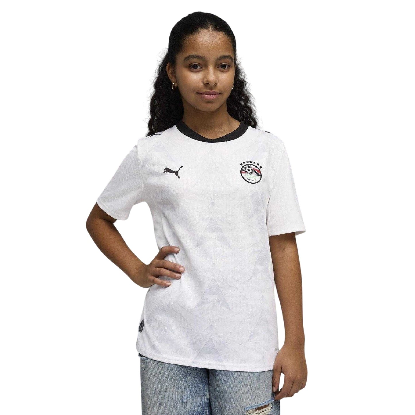 White-Green - Lifestyle - Puma Childrens-Kids Egypt World Cup 26 Away Shirt