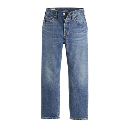 Energy Refresh - Front - Levis Womens-Ladies 501 Lightweight Cropped Straight Leg Jeans