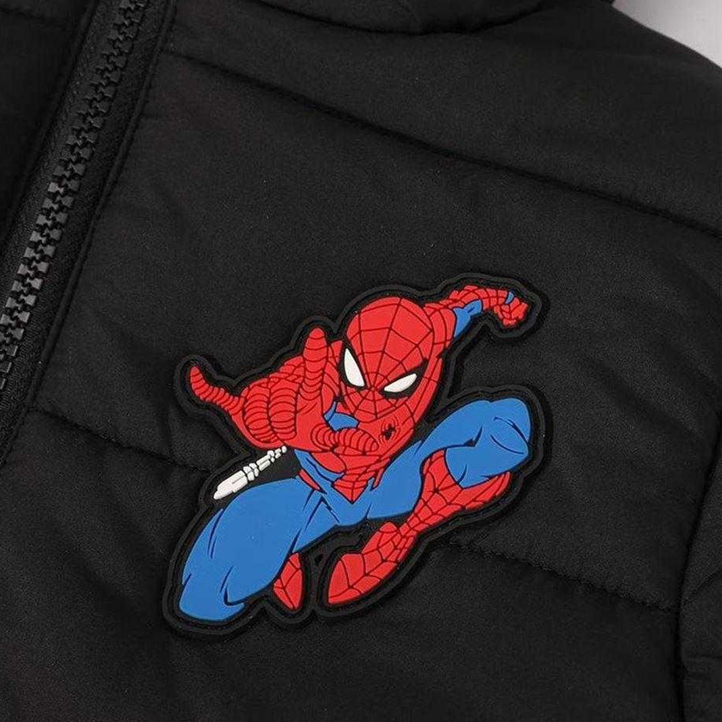 Black-Red - Lifestyle - Spider-Man Childrens-Kids Two Tone Puffer Jacket