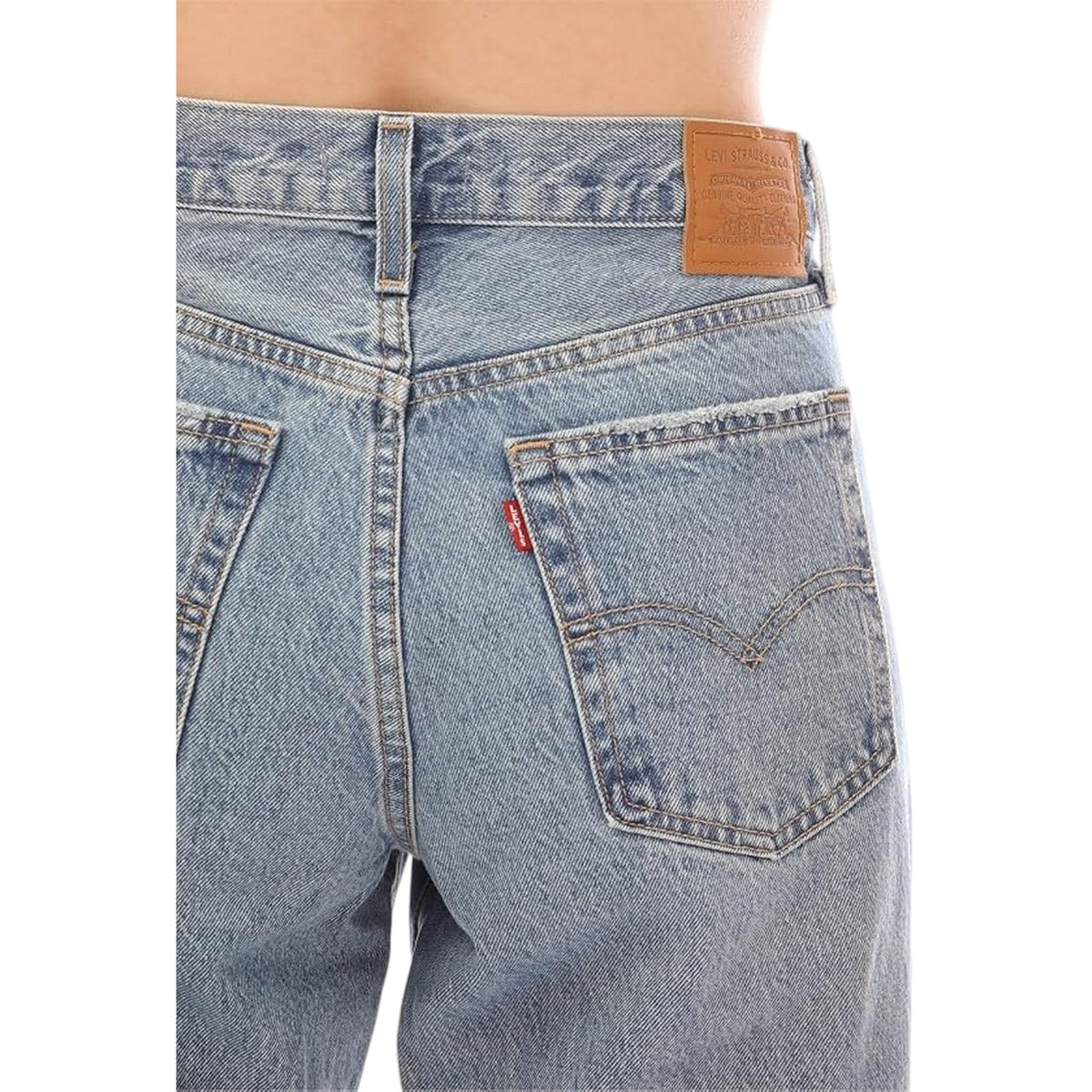 Flea Market - Side - Levis Womens-Ladies Distressed Wide Leg Baggy Jeans