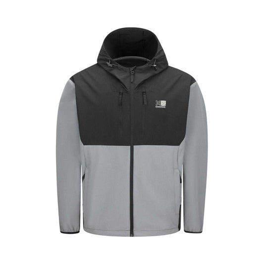 Grey-Black - Front - Karrimor Mens Base Camp Windproof Soft Shell Jacket