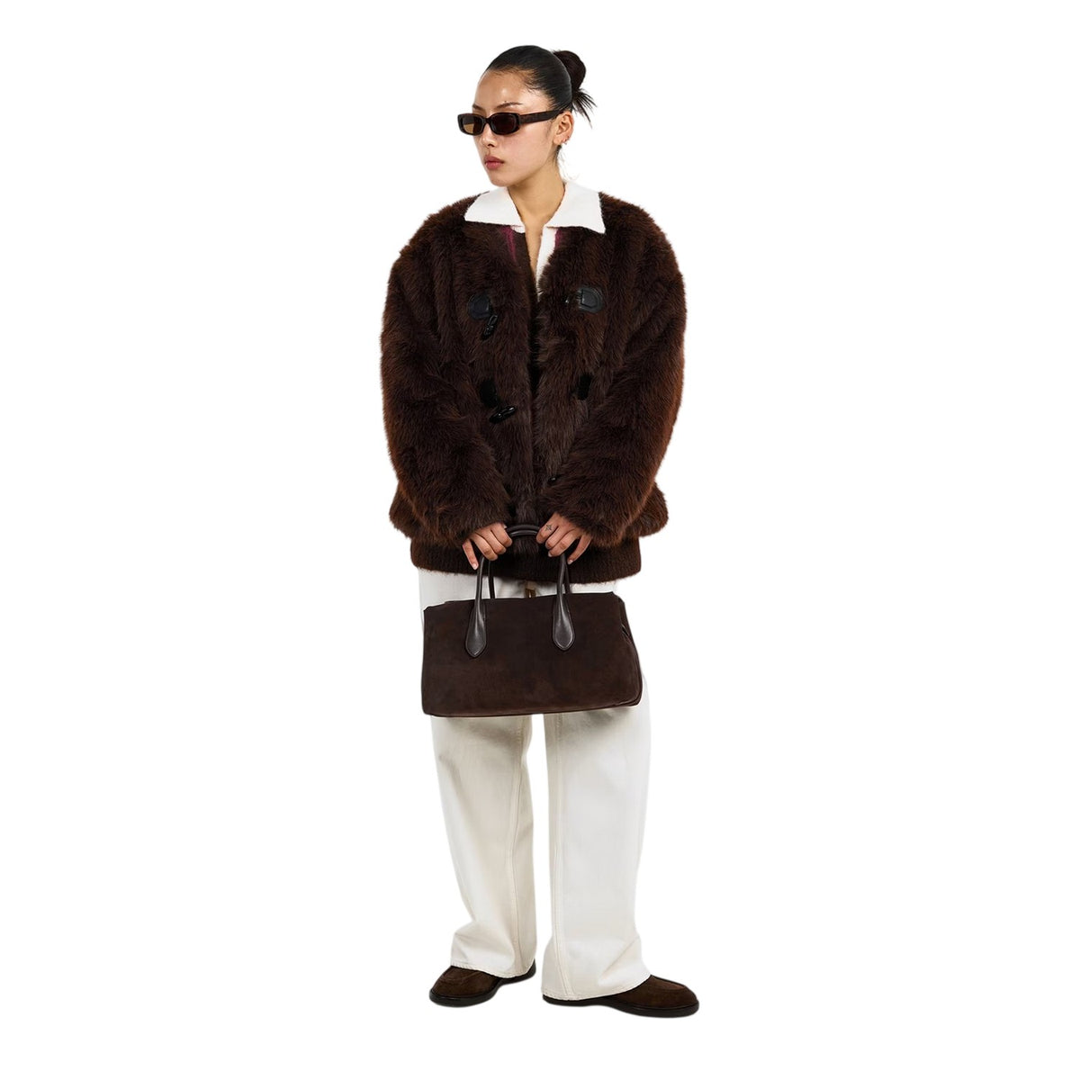 Brown - Lifestyle - 4th & Reckless Womens-Ladies Jackie Faux Fur Jacket