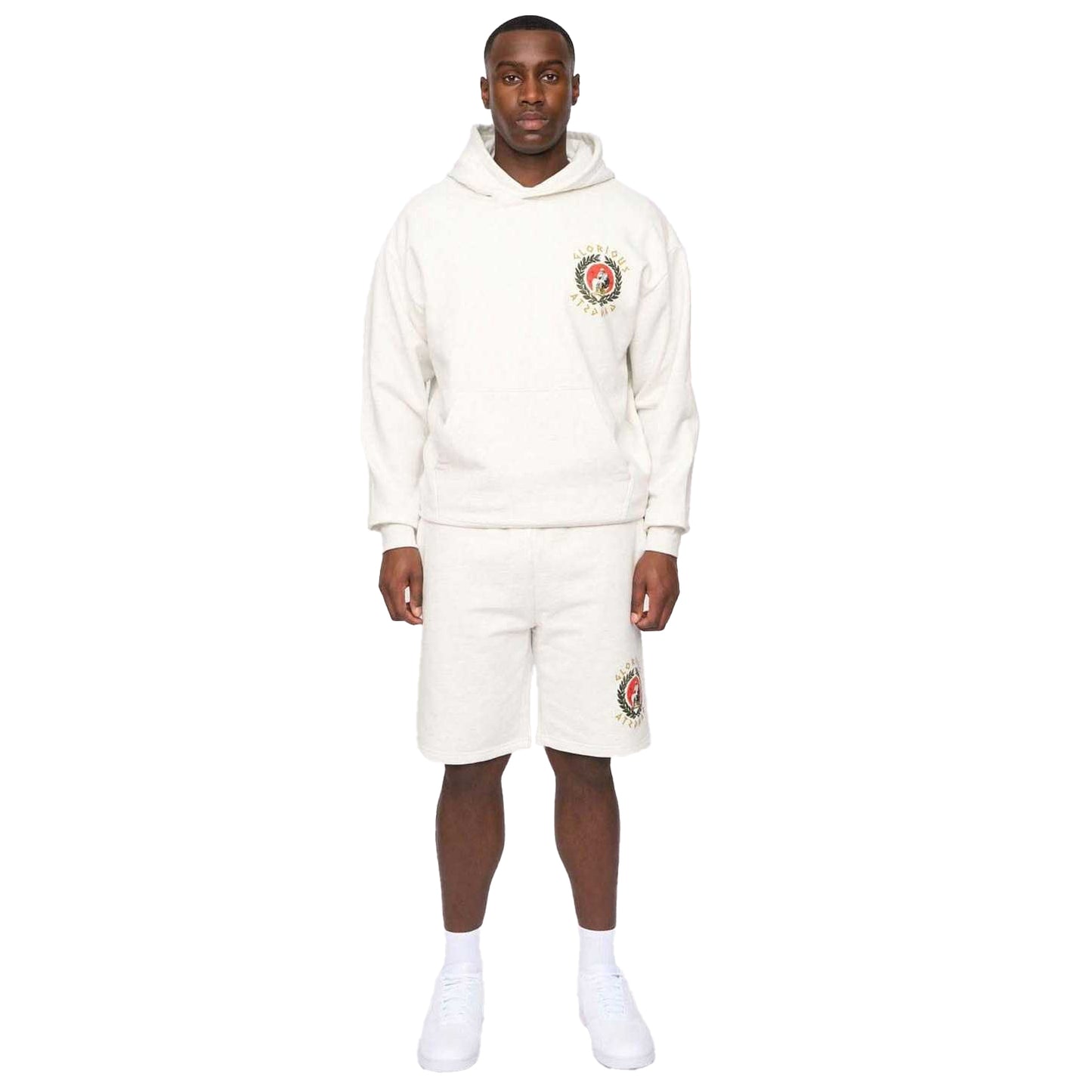 Grey - Close up - Glorious Gangsta Mens Ceazar Hoodie