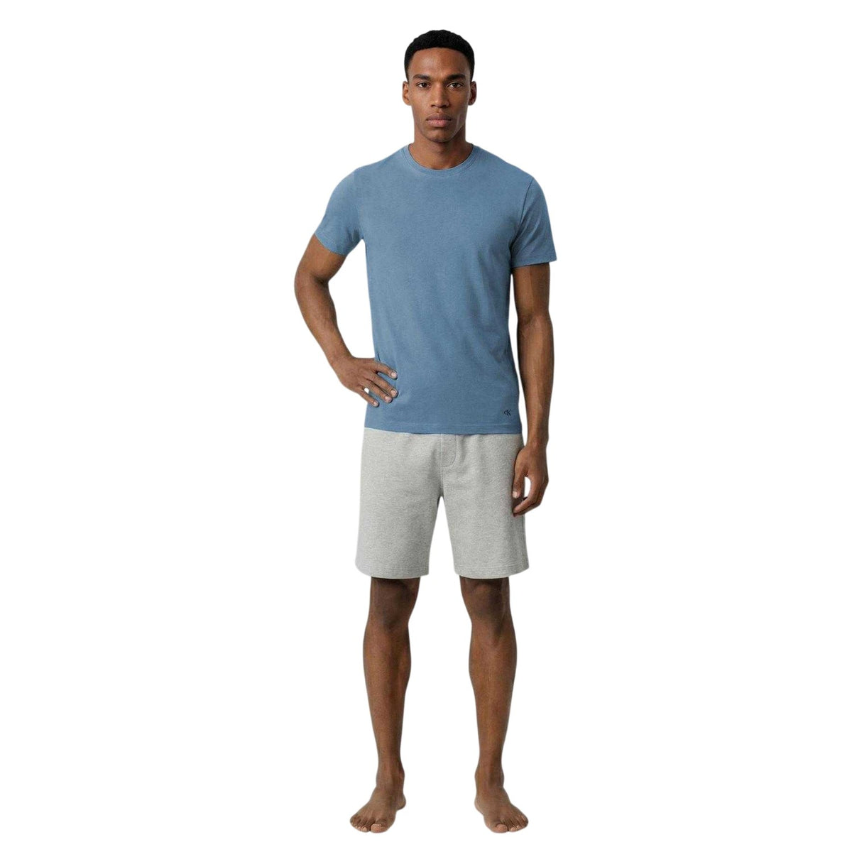 White-Blue-Grey - Lifestyle - Calvin Klein Mens Plain T-Shirt (Pack of 3)