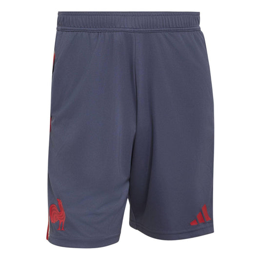 Navy - Front - Adidas Mens France FFR Rugby Shorts