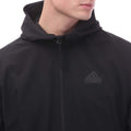 Black - Side - Adidas Mens Z.N.E. Woven Full Zip Hoodie