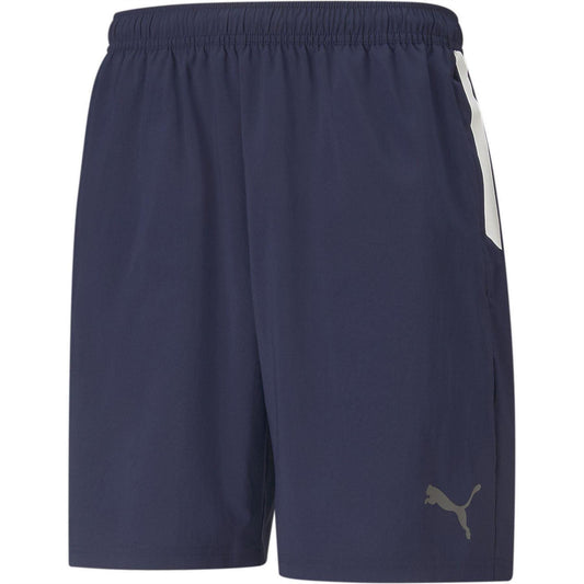 Peacoat-Peacoat Navy - Front - Puma Mens TeamLIGA Sideline Side Stripe Football Shorts