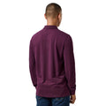 Berry - Back - Weekend Offender Mens Dice Badge Long-Sleeved Polo Shirt