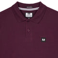 Berry - Side - Weekend Offender Mens Dice Badge Long-Sleeved Polo Shirt