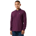 Berry - Pack Shot - Weekend Offender Mens Dice Badge Long-Sleeved Polo Shirt