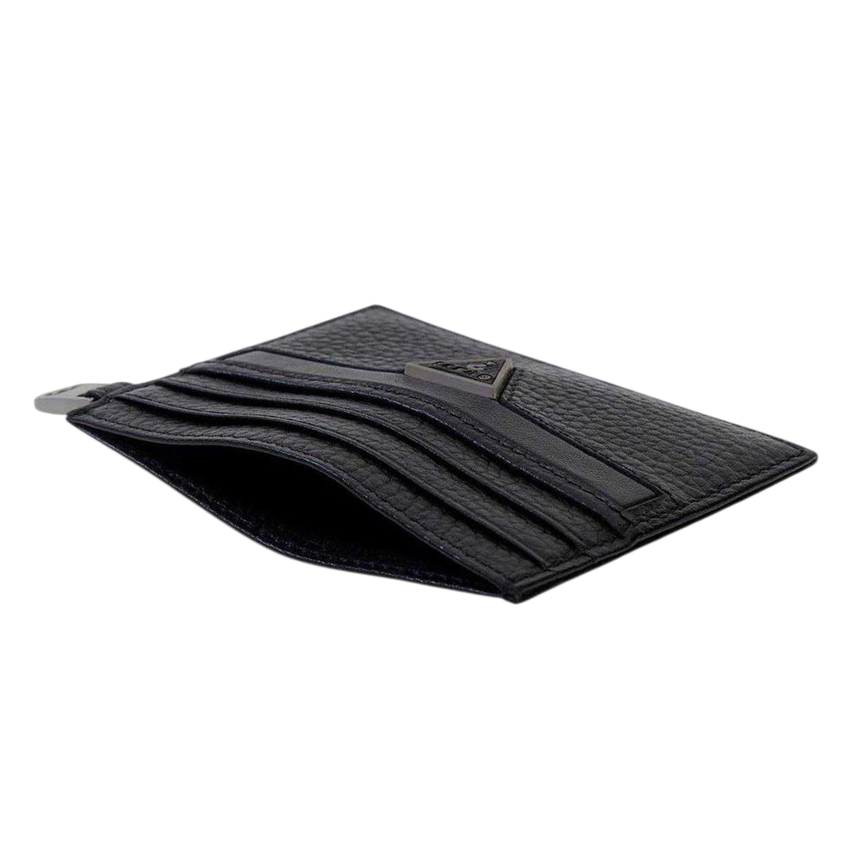 Black - Side - Guess Monaco Leather Card Holder