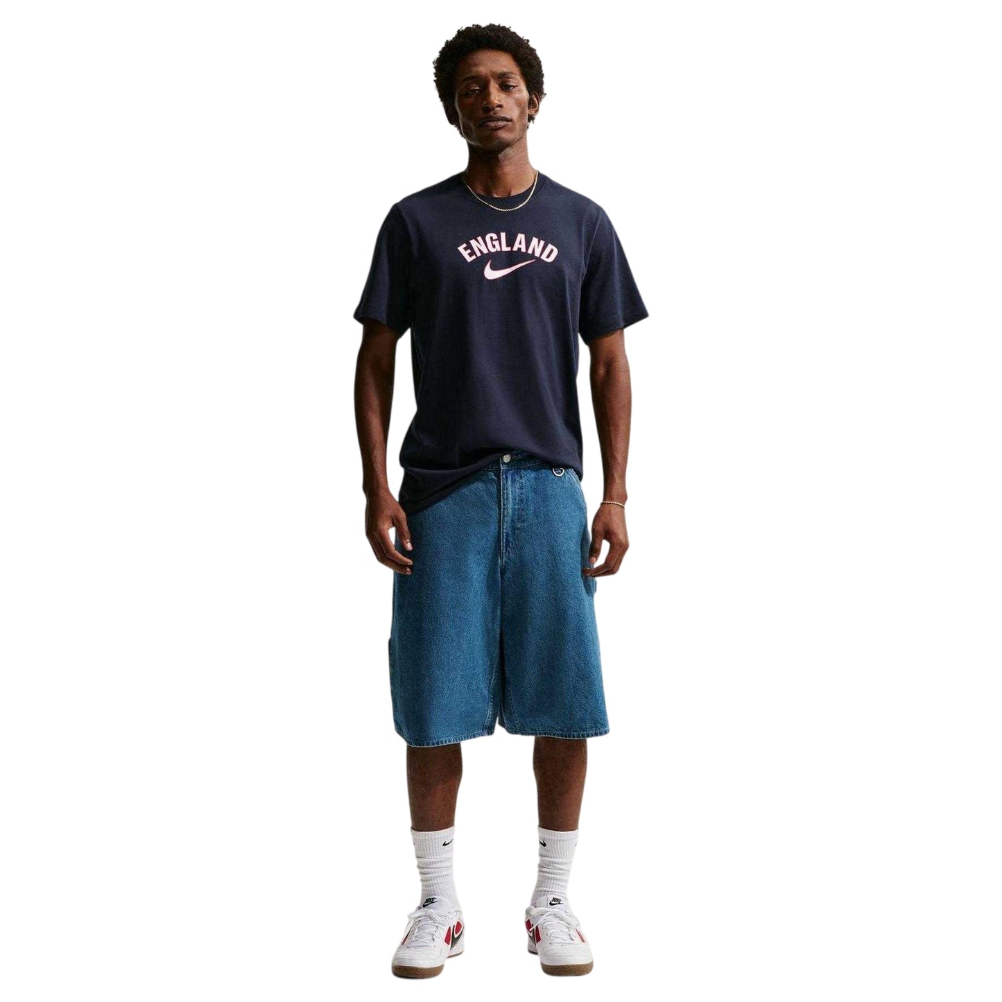 Navy - Pack Shot - Nike Mens England FA Short-Sleeved T-Shirt