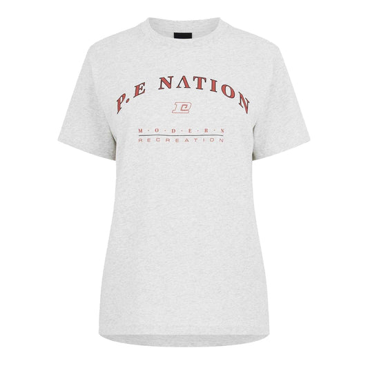 Light Grey Melange - Front - PE Nation Womens-Ladies Liberation Logo T-Shirt