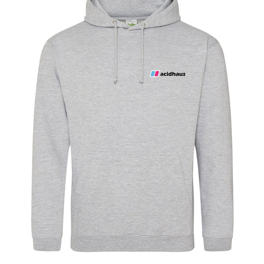Grey - Front - AWD Mens Acidhaus Hoodie