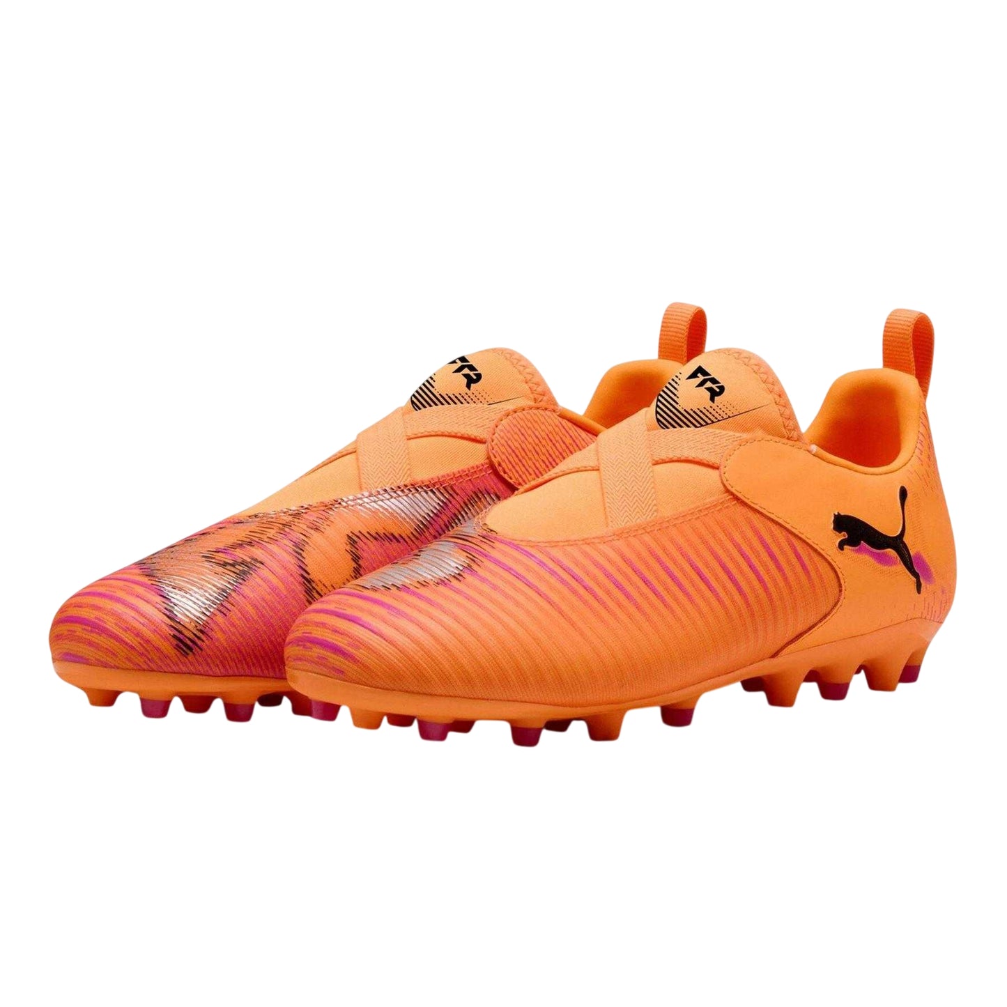 Hot Red-Black - Pack Shot - Puma Childrens-Kids Future 8 Match Firm Ground Football Boots